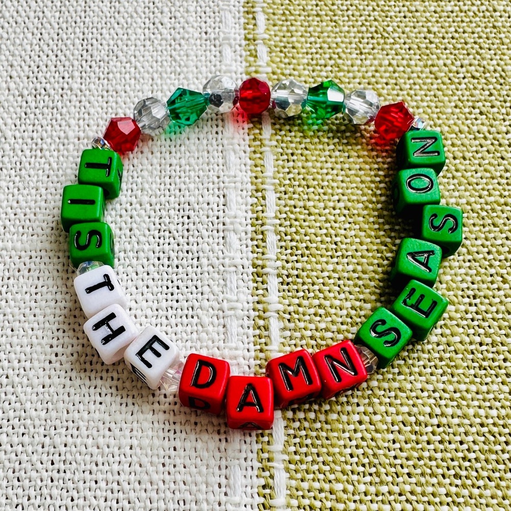 Taylor Swift Christmas Holidays Eras Friendship Bracelet ~ Tis The Damn Season